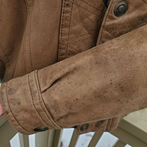 Vintage Wilson Adventure Bound Brown Leather Jacket Coat Bomber Aviator Large L - Picture 5 of 12